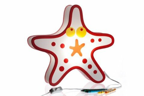 BeetleStar Nursery Lamp &amp; Kid&#39;s Room Lamp - Colorful Led Decorative Lamp - Starfish Design