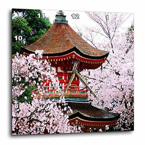 3Drose Dpp_57628_1 Oriental Cherry Blossoms-Wall Clock, 10 By 10-Inch