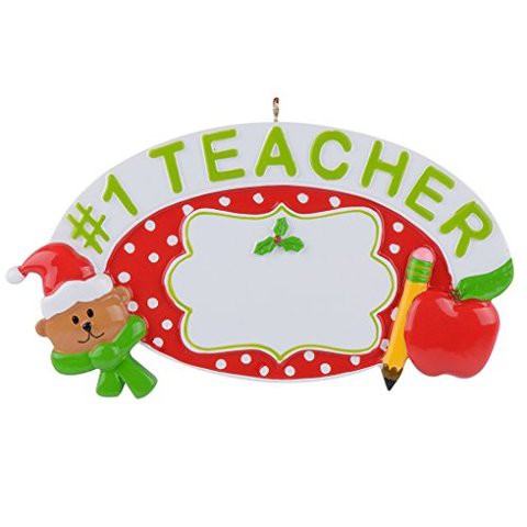 WorldWide #1 Teacher Personalized Ornament