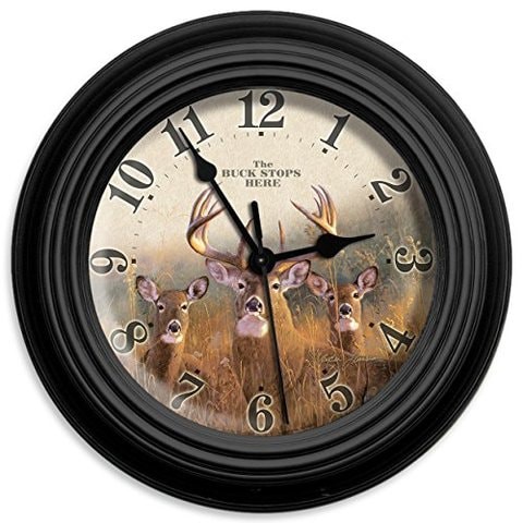 Reflective Art Inc Reflective Art 10In Wall Clock - Buck Stops Here 10&quot;