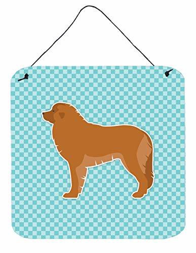 Caroline&#39;s Treasures Bb3758Ds66 Leonberger Checkerboard Blue Wall Or Door Hanging Prints, 6X6, Multicolor