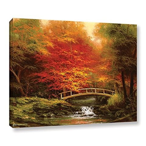 Tremont Hill Egidio Antonaccio &#39;&#39;Autumn&#39;s Bridge&#39;&#39; Gallery Wrapped Floater-Framed Canvas, 18X24