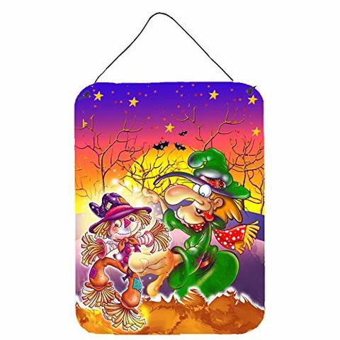 Caroline&#39;s Treasures Aph5129Ds1216 Witch Voodoo Scarecrow Halloween Wall Or Door Hanging Prints, 12X16, Multicolor