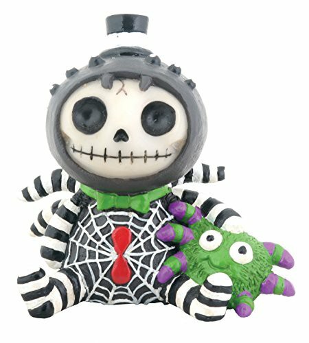 Summit Collection Furrybones Webster Signature Skeleton In Spider Costume With A Small Spider Friend