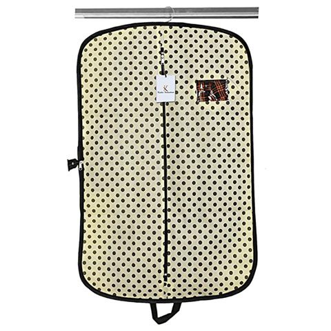 Kuber Industries Foldable Polka Dots Design Non Woven Coat Cover, Cream (CTKTC2416)