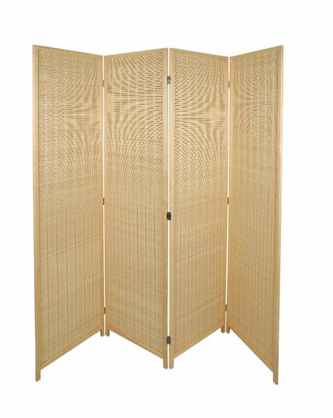 Yatai Bamboo Wooden Room Dividers Folding Privacy Screen 1.8 Metre Beige