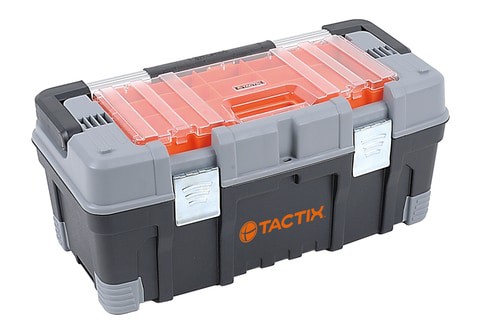 TACTIX - 22IN.PLASTIC BOX WITH ORGANIZER - TTX-320304