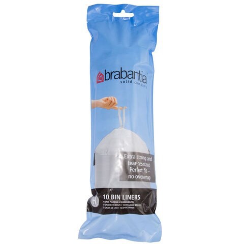 Brabantia Transparent Bin Liners (50 L, Pack of 10)