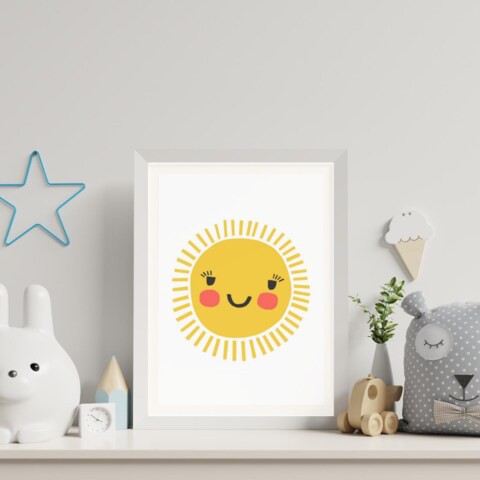 Sweet Pea Happy Sun Wall Art Print