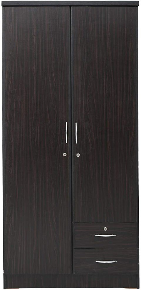 Generic Aft 2 Door Wooden Wardrobe, Wenge - D50 X W90 X H190 Cm