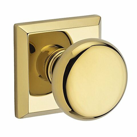 Baldwin Psroutsr003 Reserve Passage Round With Traditional Square Rose In Lifetime Brass Finish