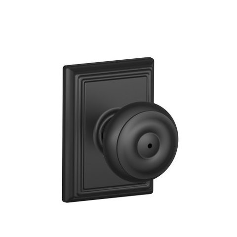 Schlage Lock Company Schlage F40Geo622Add Addison Collection Georgian Privacy Knob, Matte Black