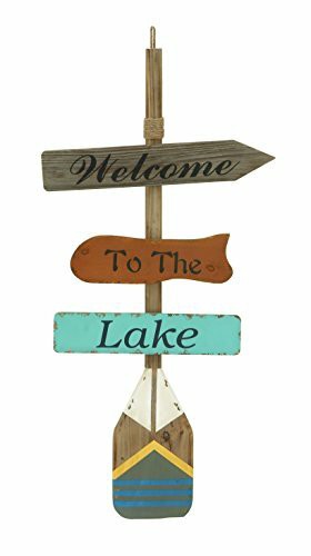 Deco 79 Wood Wall Decor Lake 20&quot; W, 40&quot; H-48682, 20&quot; X 40&quot;