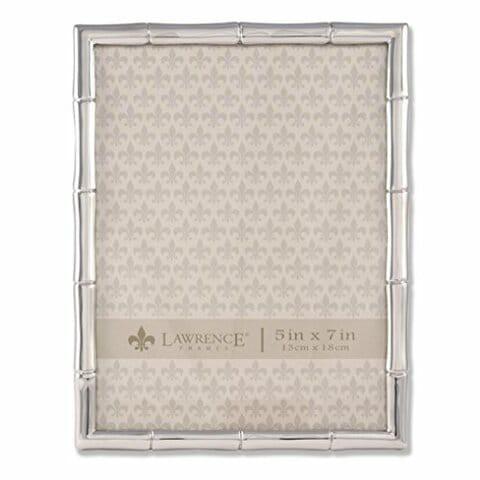 Lawrence Frames 710157 Silver Metal Bamboo Picture Frame, 5 By 7-Inch