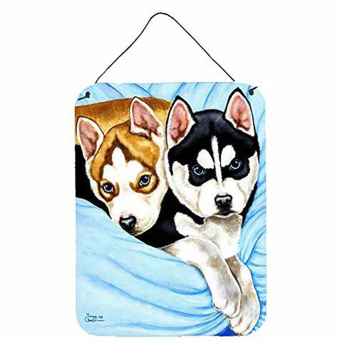 Caroline&#39;s Treasures Amb1327Ds1216 Snow Angels Siberian Husky Wall Or Door Hanging Prints, 12X16, Multicolor