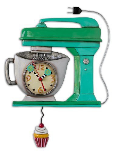 Allen Designs Vintage Mixer Green Pendulum Clock