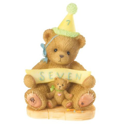 Cherished Teddies Age 7 Sign Says You&#39;Re Seven Through The Years Series 4020578 - New!