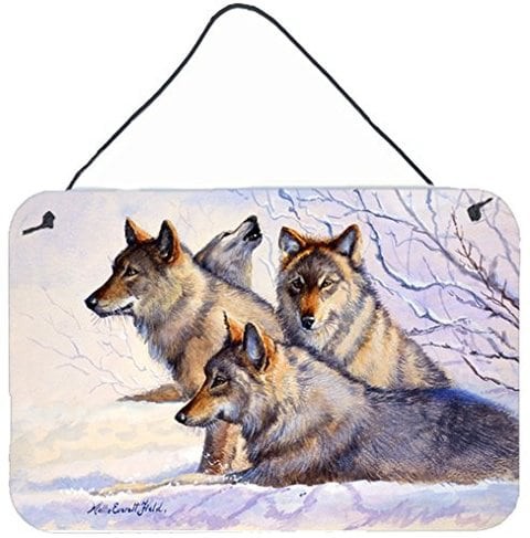 Caroline&#39;s Treasures Fmf0007Ds812 Wolves By Mollie Field Wall Or Door Hanging Prints, 8X12, Multicolor