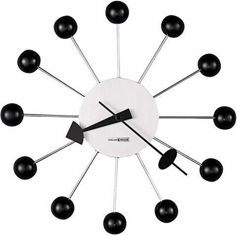 Howard Miller Ball Wall Clock 625-333 - Modern &amp; Round With Quartz Movement