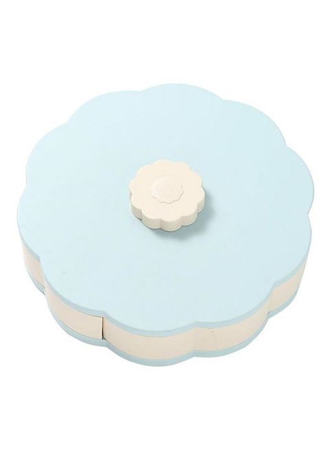Generic Flower-Petal Candy Storage Box Blue 10.8 X 2.8Inch