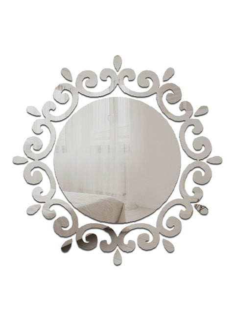 Generic Waterproof Mirror Wall Sticker Silver