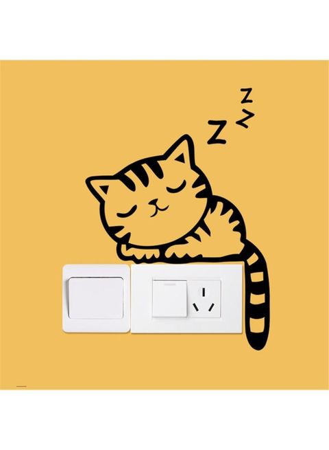 Generic Decorative Animal Switch Sticker Black 14X20cm