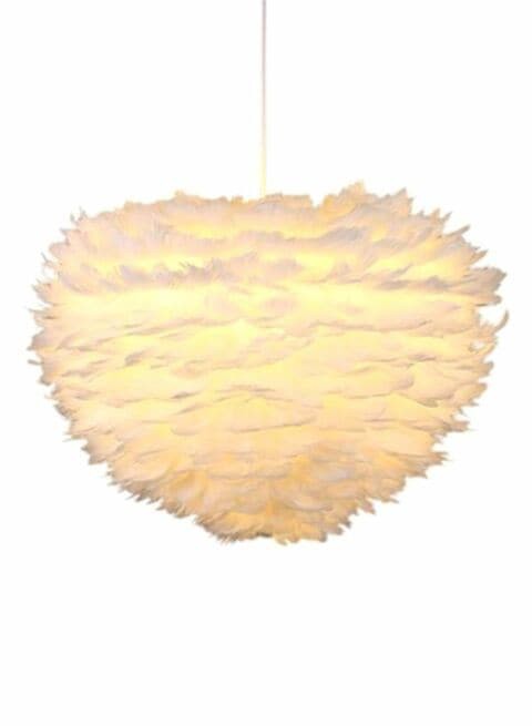 Beauenty Feather Ceiling Pendant Light Shade White 10x18cm