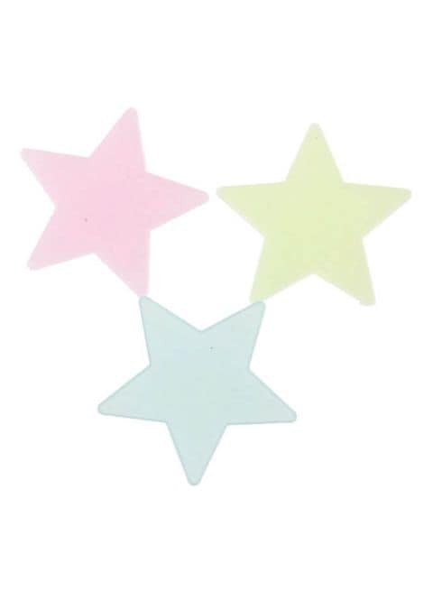Generic 100-Piece Night-Luminous Glow Stars Stickers Pink 0.045Kg