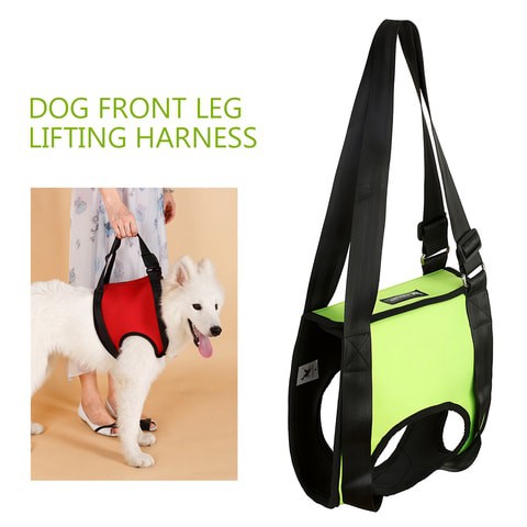 Generic-Dog Lift Harness Front Leg Lifting Canine Aid Assist Sling for Small Dogs Disabled Injured Elderly Recovery Training