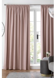 Cotton Curtains Pencil Pleat Blackout/Thermal