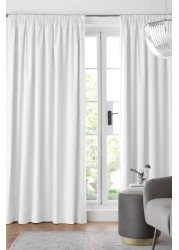 Cotton Curtains Pencil Pleat Blackout/Thermal