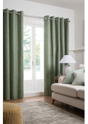 Heavyweight Chenille Curtains Eyelet Lined