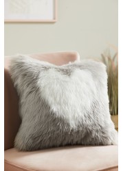 Faux Fur Heart Cushion