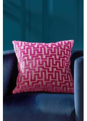 Fretwork Velvet Cushion Small Square