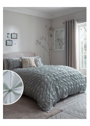 All Over Pleated Duvet Cover And Pillowcase Set