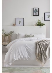 Cotton Rich Duvet Cover and Pillowcase Set Plain Percale