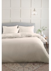 Cotton Rich Duvet Cover and Pillowcase Set Plain Percale