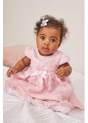 Lipsy Baby Lace Frill Christening Dress