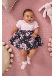 Lipsy Baby Puff Sleeve Dress With Matching Knicker