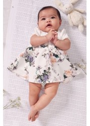 Lipsy Baby Puff Sleeve Dress With Matching Knicker