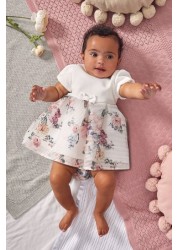 Lipsy Baby Puff Sleeve Dress With Matching Knicker