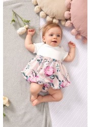 Lipsy Baby Puff Sleeve Dress With Matching Knicker
