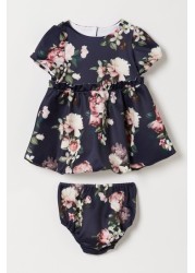 Lipsy Baby Puff Sleeve Dress With Matching Knicker