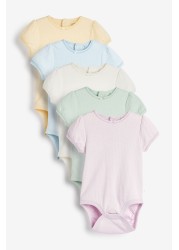 5 Pack Short Sleeve Baby Bodysuits (0mths-3yrs)