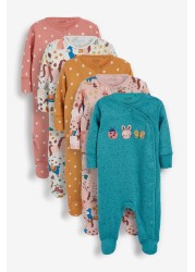 Baby 5 Pack Sleepsuits (0mths-2yrs)