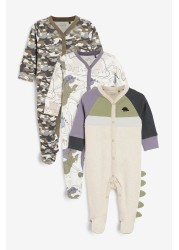 Baby 3 Pack Sleepsuits (0mths-2yrs)