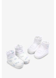 Baby 2 Pack Cotton Rich Booties (0-18mths)