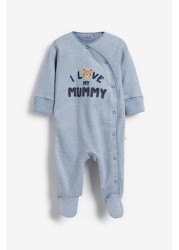 Bear Family Single Sleepsuit (0-2yrs)