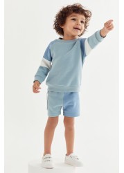 Colourblock Jersey Sweatshirt & Short Set (3mths-7yrs)