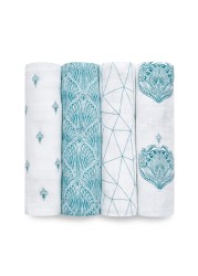 aden + anais Large Cotton Muslin Blankets 4 Pack